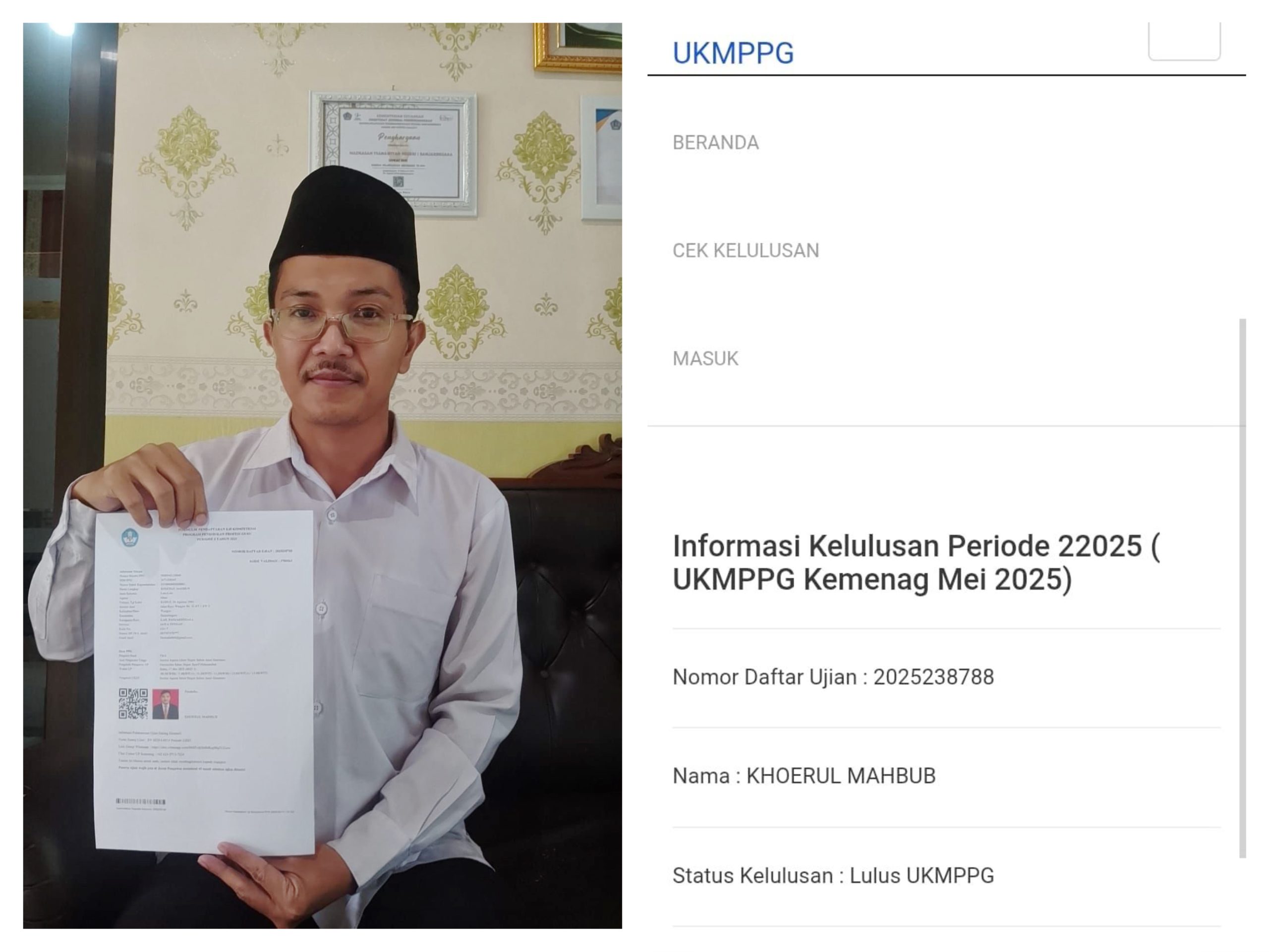 Khoirul Mahbub, Guru Fikih MTs Negeri 1 Banjarnegara Lulus UKMPPG Kemenag 2025 Khoirul Mahbub, Guru Fikih MTs Negeri 1 Banjarnegara Lulus UKMPPG Kemenag 2025