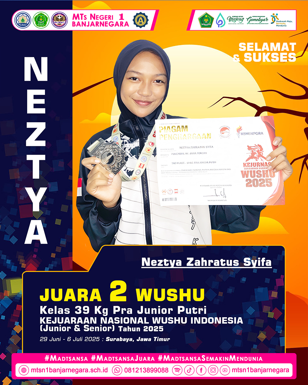 JUARA 2 WUSHU NASIONAL 2025