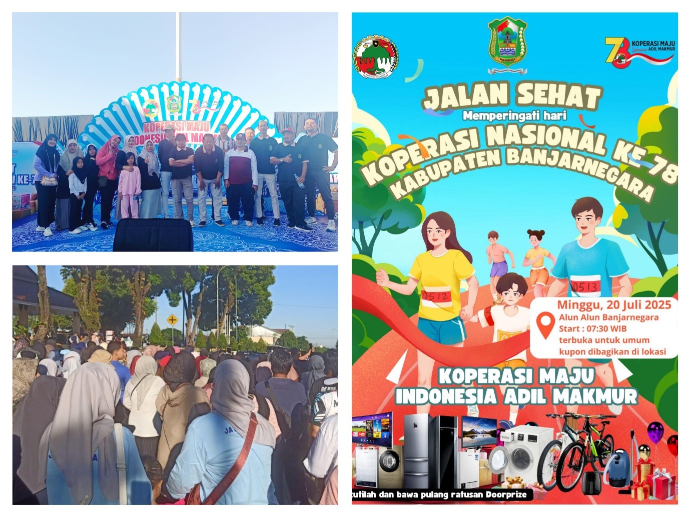 Guru MTs Negeri 1 Banjarnegara Meriahkan Jalan Sehat Hari Koperasi ke-78