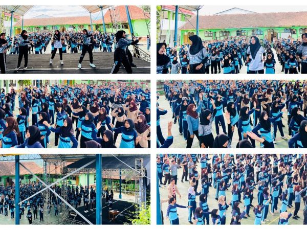 Bersemangat, Siswa Kelas IX MTs Negeri 1 Banjarnegara Laksanakan Senam Anak Indonesia Hebat