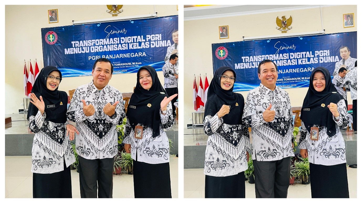 Dua Guru MTs Negeri 1 Banjarnegara Ikuti Seminar Transformasi Digital PGRI