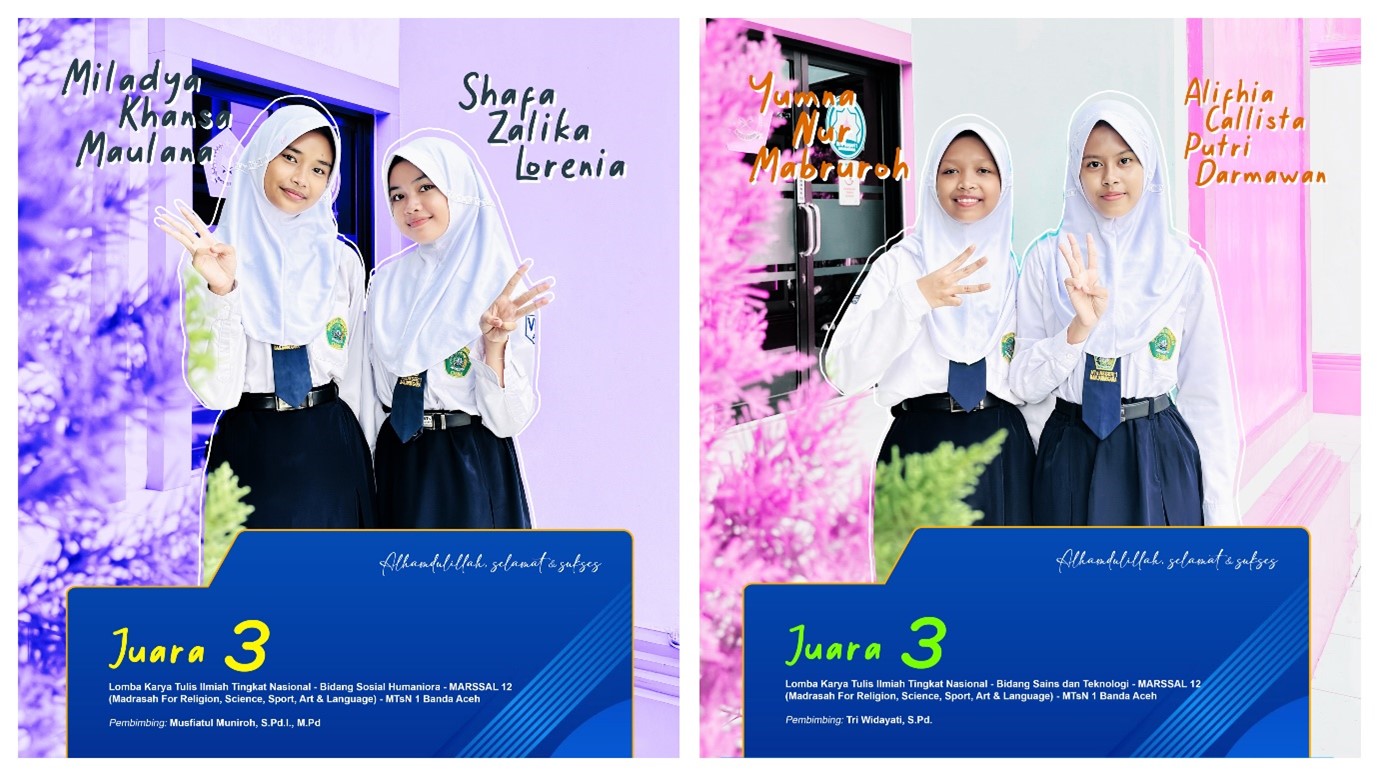 Dua Tim Riset MTs Negeri 1 Banjarnegara Raih Juara 3 Lomba Karya Tulis Ilmiah Nasional MARSSAL-12