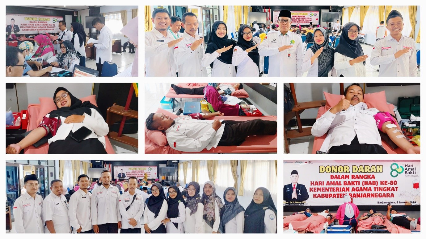 GTK MTs Negeri 1 Banjarnegara Ikuti Donor Darah HAB ke-80 Kemenag