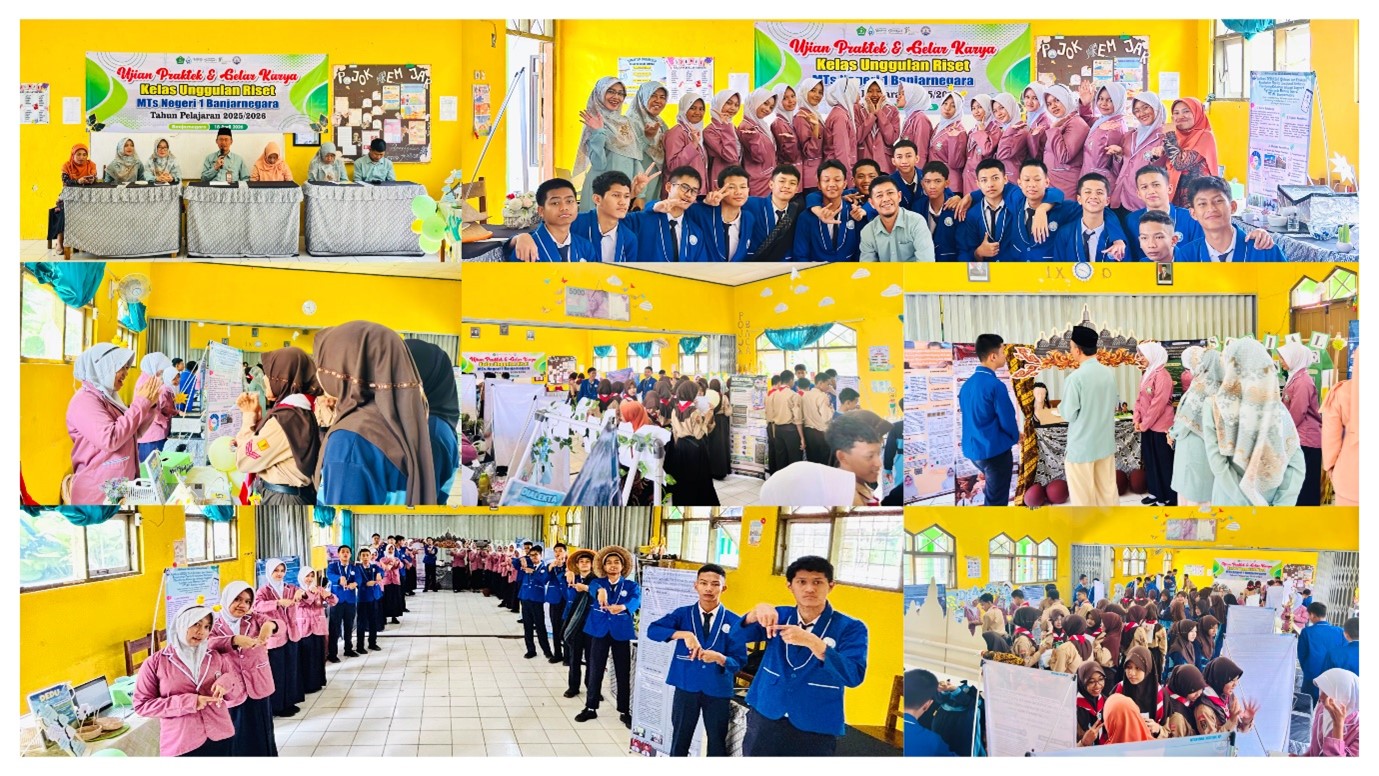 Gelar Karya dan Ujian Praktik Kelas 9A Unggulan Riset MTs Negeri 1 Banjarnegara Tampilkan Inovasi Siswa