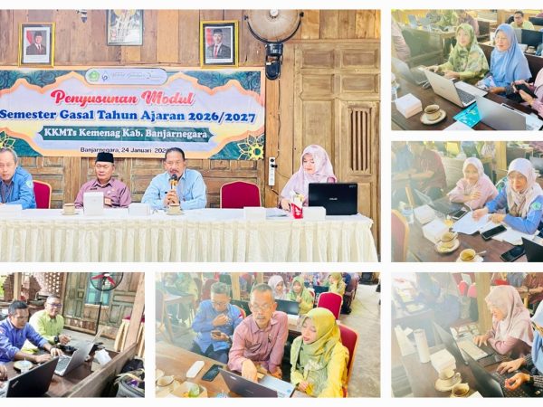 Guru-guru MTs Negeri 1 Banjarnegara Ikuti Penyusunan Modul Semester Gasal TA 2026/2027