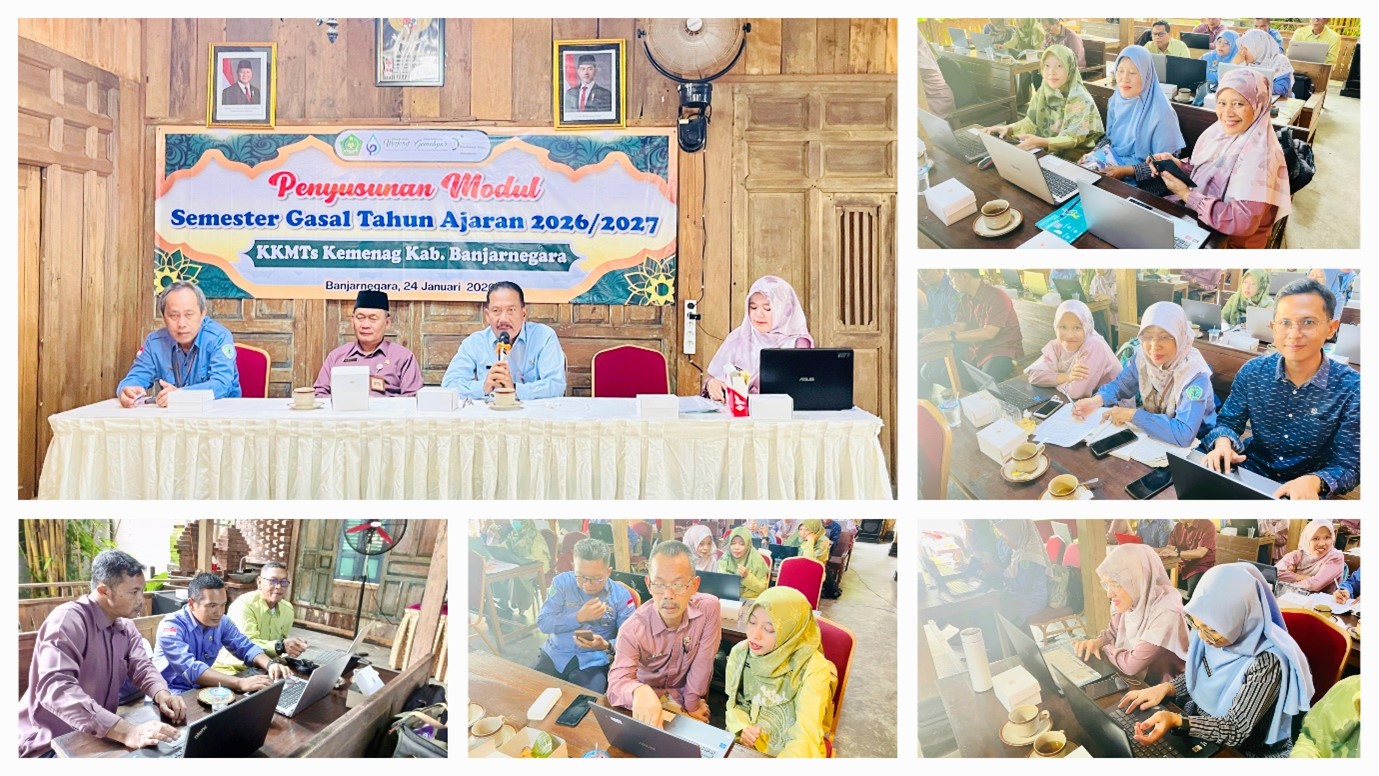 Guru-guru MTs Negeri 1 Banjarnegara Ikuti Penyusunan Modul Semester Gasal TA 2026/2027