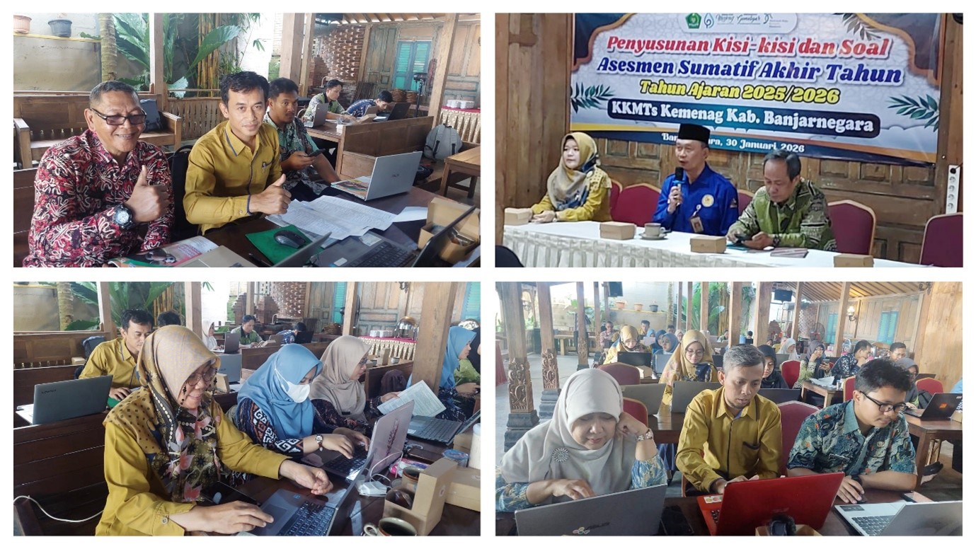 MTs Negeri 1 Banjarnegara Ikuti Sharing Penyusunan Kisi-kisi dan Naskah Soal Asesmen Sumatif