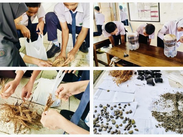 Siswa Kelas 9F Praktikkan Rekayasa Penjernihan Air Sederhana dalam Pembelajaran Prakarya
