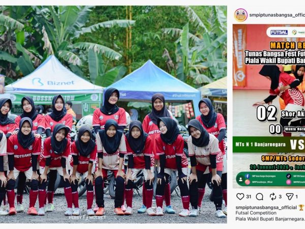 Tim Futsal Putri MTs Negeri 1 Banjarnegara Raih Kemenangan Perdana di Tunas Bangsa Fest Futsal Competition 2026