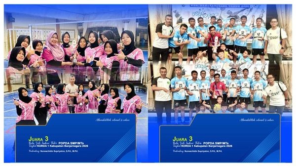 Tim Voli MTs Negeri 1 Banjarnegara Raih Juara 3 Pra POPDA Korda 1 Tahun 2026