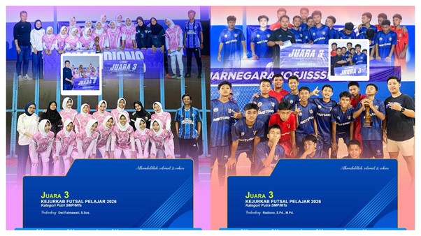 MTs Negeri 1 Banjarnegara Raih Prestasi Gemilang, Tim Futsal Putra dan Putri Sabet Juara 3 Kejurkab Futsal Pelajar 2026