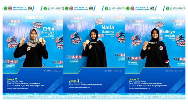Tiga Atlet MTs Negeri 1 Banjarnegara Raih Prestasi Gemilang di Kejurda Pelajar 2026 Tiga Atlet MTs Negeri 1 Banjarnegara Raih Prestasi Gemilang di Kejurda Pelajar 2026
