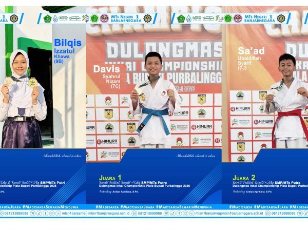 Tiga Atlet MTs Negeri 1 Banjarnegara Sabet Prestasi Gemilang di Dulongmas INKAI Championship 2026