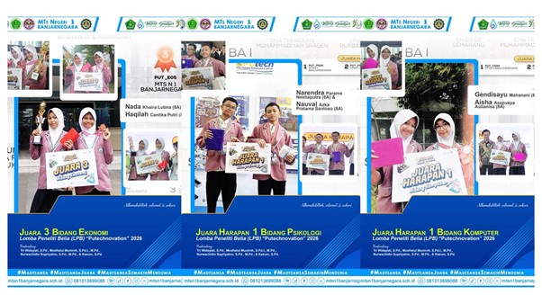 Tiga Tim Riset MTsN 1 Banjarnegara Ukir Prestasi di LPB PUtechnovation 2026