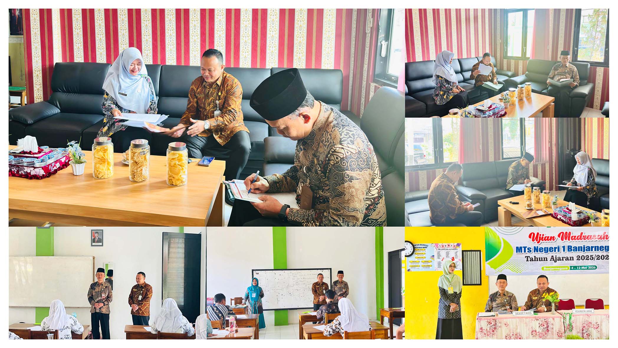 Ujian Madrasah MTsN 1 Banjarnegara Berjalan Kondusif, Kasi Penmad Beri Apresiasi