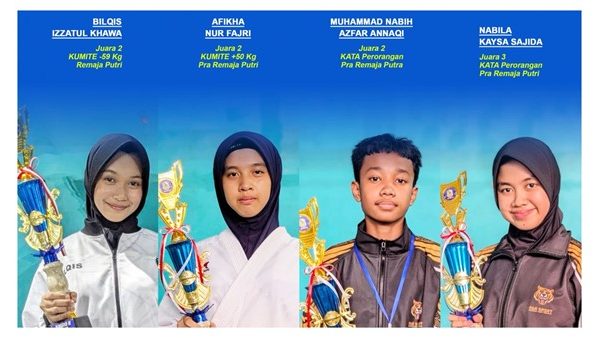 Empat Atlet Karate MTs Negeri 1 Banjarnegara Sumbang 4 Piala pada POPDA Kabupaten Banjarnegara 2026