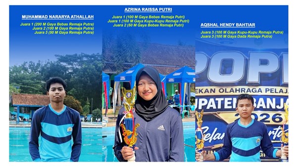 MTs Negeri 1 Banjarnegara Raih 8 Piala pada POPDA Renang Kabupaten Banjarnegara 2026