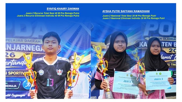 MTs Negeri 1 Banjarnegara Sabet 4 Piala pada POPDA Panahan Kabupaten Banjarnegara 2026