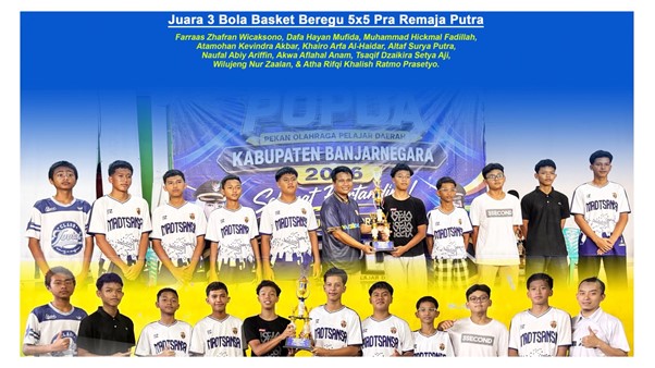 Tim Basket MTs Negeri 1 Banjarnegara Raih Juara III POPDA Bola Basket Kabupaten Banjarnegara 2026