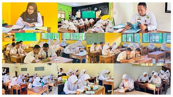 Membaca Senyap Jadi Budaya Literasi Madtsansa, Seluruh GTK dan Siswa Awali Pekan dengan Membaca