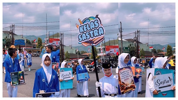 Kelas Unggulan Sastra Meriahkan Karnaval Kemerdekaan ke-81 RI Kabupaten Banjarnegara