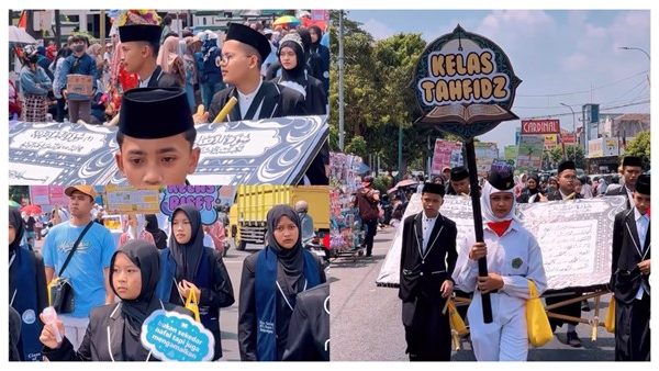 Kelas Unggulan Tahfiz Semarakkan Karnaval Kemerdekaan ke-81 dengan Al-Qur’an Raksasa dan Asmaul Husna