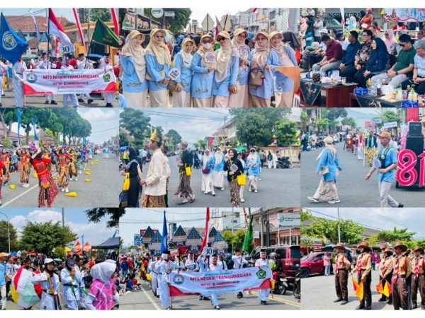 MTs Negeri 1 Banjarnegara Meriahkan Karnaval Kemerdekaan ke-81 dengan Kreativitas Berbasis Aset Madrasah