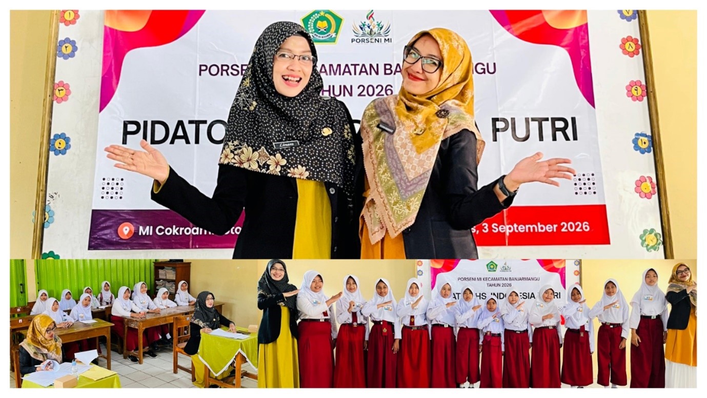 Dua Guru MTs Negeri 1 Banjarnegara Dipercaya Jadi Juri Pidato Putri Porseni MI Banjarmangu 2026