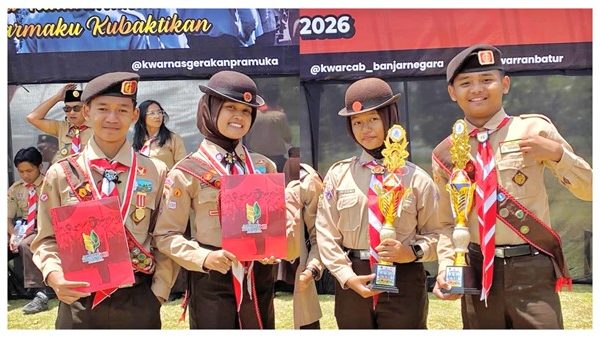 Empat Pramuka Madtsansa Terima Penghargaan pada Peringatan Hari Pramuka ke-65 Kwarcab Banjarnegara