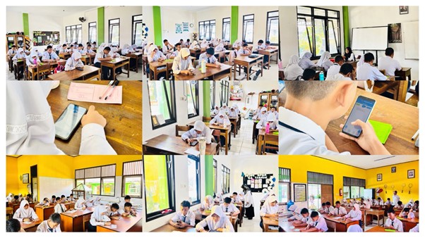 Sukses, ASTS Gasal MTs Negeri 1 Banjarnegara Digelar Berbasis Digital dengan Aplikasi Diajeng Learning