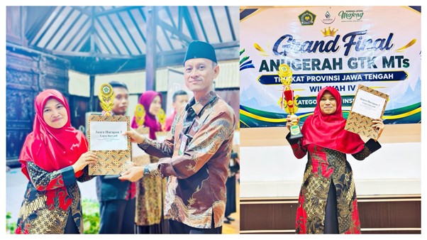 Musfiatul Muniroh Raih Juara Harapan 3 Guru Inovatif pada GTK MTs Award Tingkat Provinsi Jawa Tengah Wilayah IV Tahun 2026